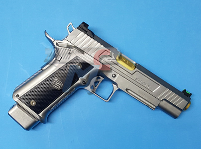EMG SAI Hi-Capa Gas Blow Back Pistol (5inch) (Silver) - Click Image to Close
